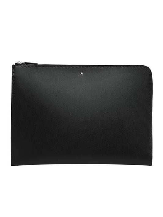 Meisterstuck Zipper Portfolio Clutch Bag Black - MONTBLANC - BALAAN.