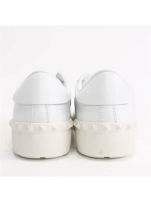 Hidden Strap Rockstud Low Top Sneakers White Black - VALENTINO - BALAAN 7