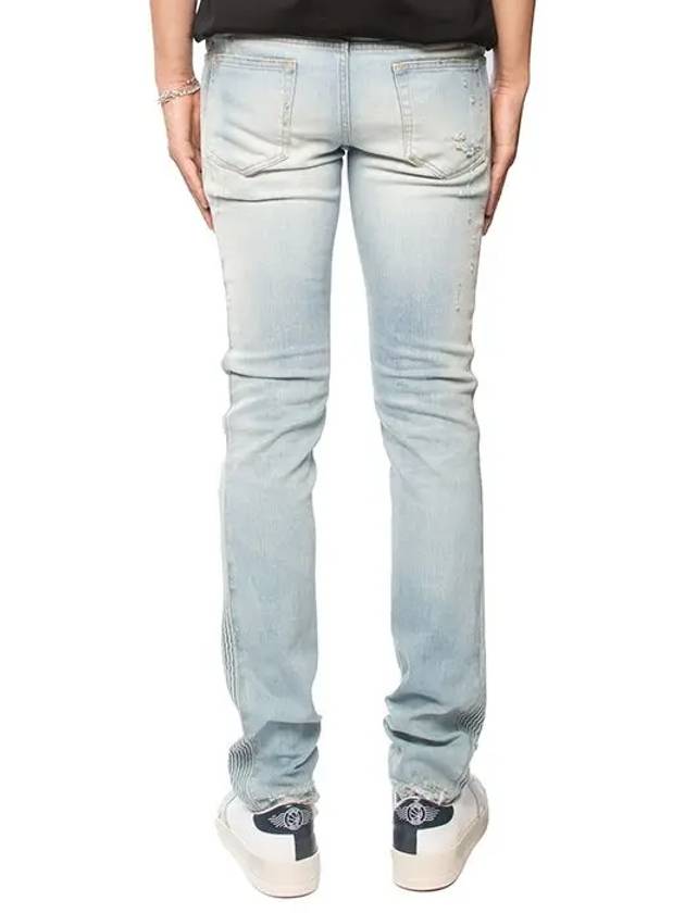 Distressed Ice Biker Jeans Blue - BALMAIN - BALAAN 6