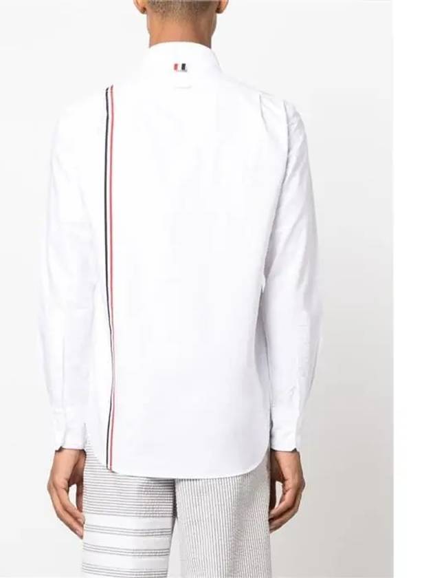 RWB Stripe Cotton Shirt White - THOM BROWNE - BALAAN 5