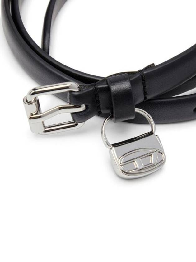 B Charm Hip Slim Leather Belt Black - DIESEL - BALAAN 4