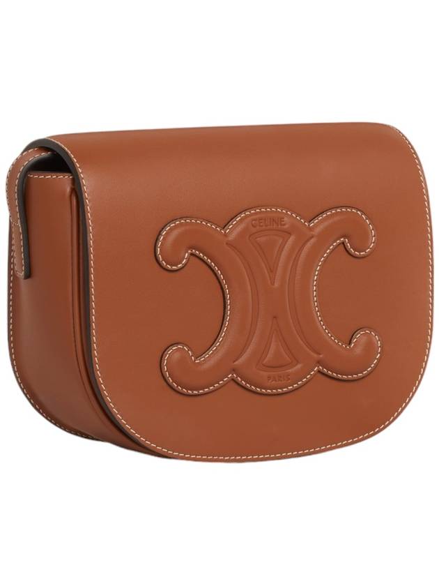 Folco Cuir Triomphe Calfskin Cross Bag Tan - CELINE - BALAAN 4