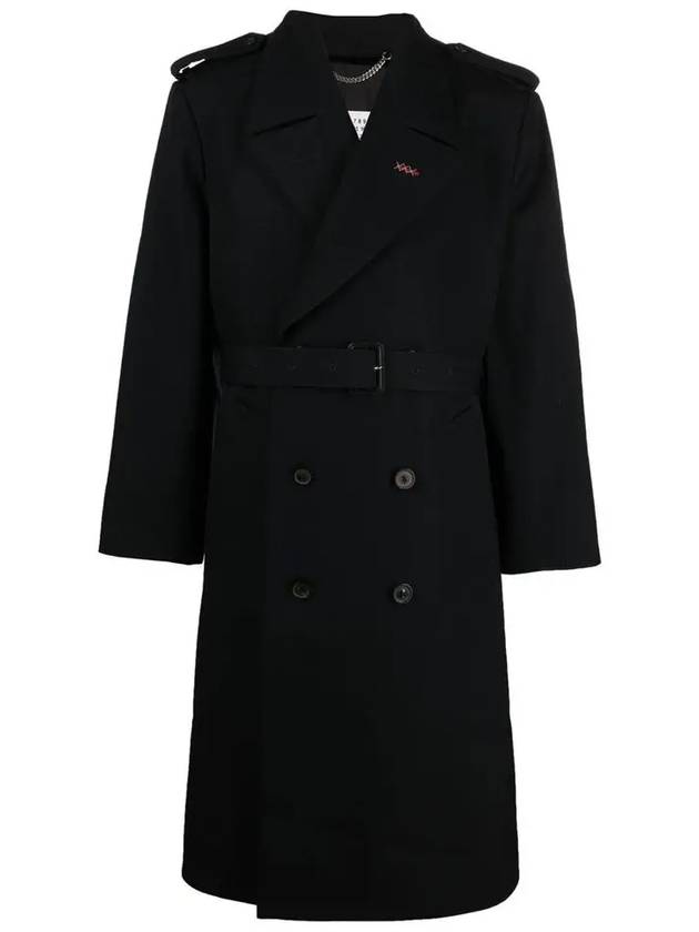 Men's Belted Trench Coat Navy - MAISON MARGIELA - BALAAN 2