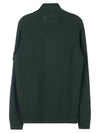 High Neck Half Button Lambswool Knit Top Olive - STONE ISLAND - BALAAN 3