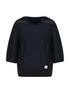 Whole garment hood loose fit knit MK3AP345 - P_LABEL - BALAAN 8