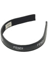 logo leather headband black - FENDI - BALAAN.