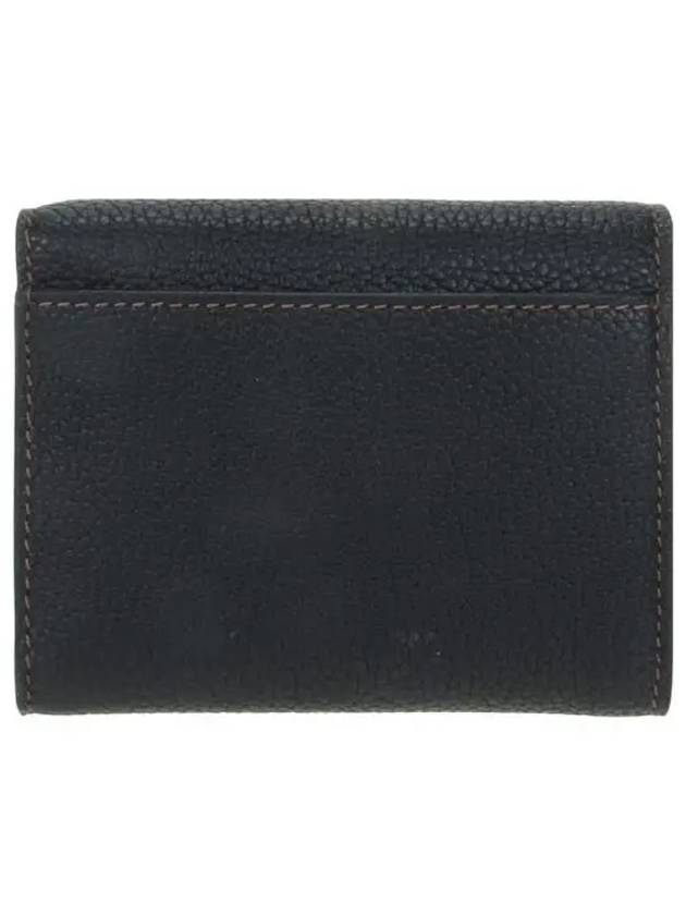 Monogram Motif Grainy Leather Folding Wallet Black - BURBERRY - BALAAN 5