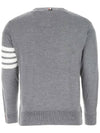 4 Bar Armband Classic Merino Wool Knit Top Light Grey - THOM BROWNE - BALAAN 4