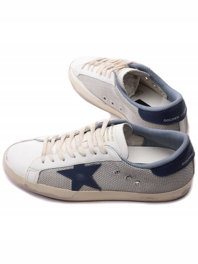 Blue Superstar Low Top Sneakers Light Silver - GOLDEN GOOSE - BALAAN 6