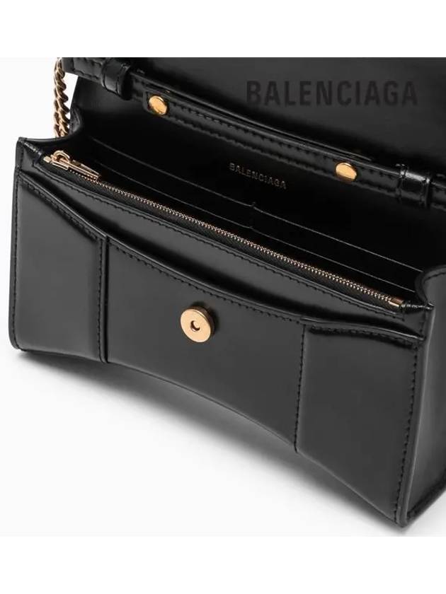 Hourglass Chain Mini Calfskin Cross Bag Black - BALENCIAGA - BALAAN 6