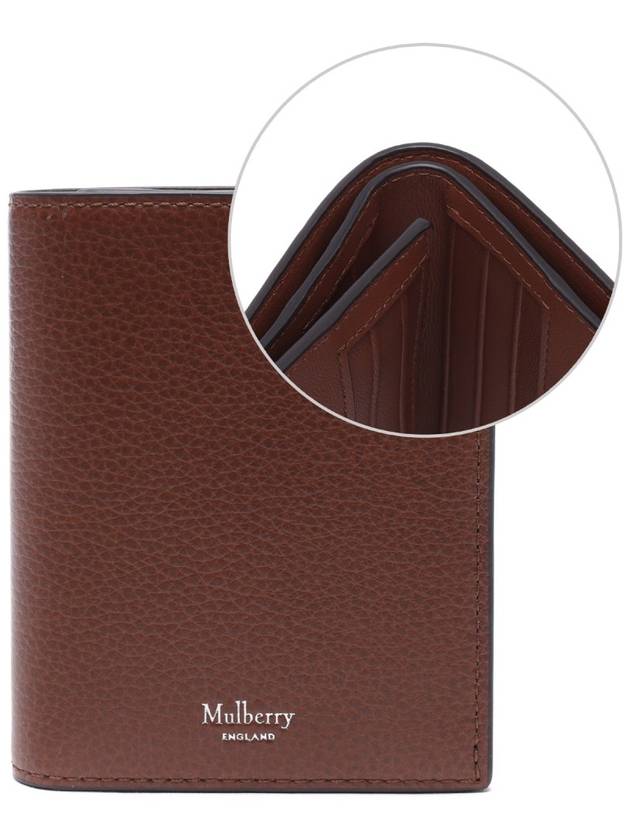 Logo Classic Grain Leather Half Wallet Oak - MULBERRY - BALAAN 3