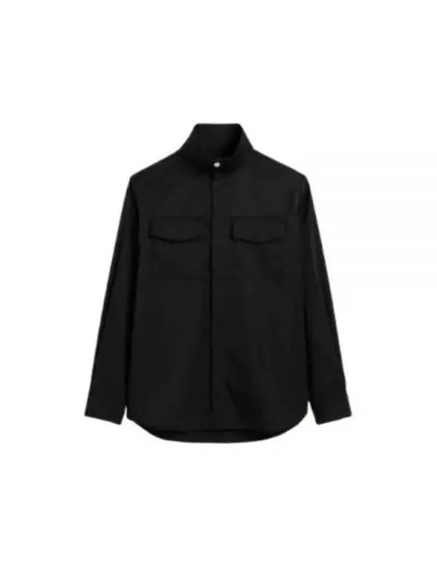 High Collar Long Sleeve Shirt Black - AMI - BALAAN 2