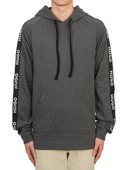 Logo Tape Hoodie Grey - HUGO BOSS - BALAAN 2