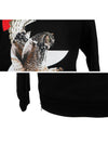 Neoprene Eagle Print Sweatshirt Black - NEIL BARRETT - BALAAN 6