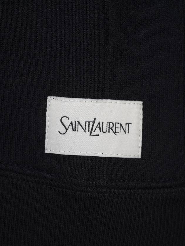 Cotton Sweatshirt Black - SAINT LAURENT - BALAAN 4