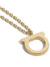 Gancini Large Necklace Brass & Gold - SALVATORE FERRAGAMO - BALAAN 4