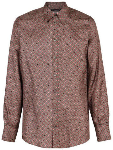 Dolce & Gabbana Martini Printed Silk Shirt - DOLCE&GABBANA - BALAAN 1