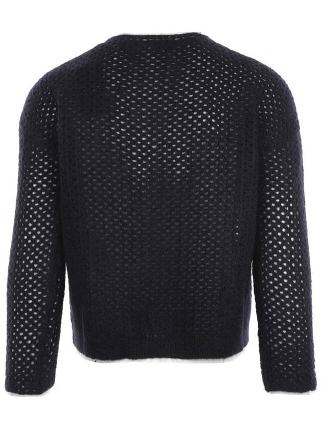 Strap Neck Openwork Knit Top Black - SAINT LAURENT - BALAAN 3