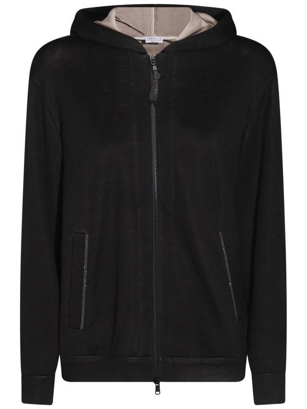 Insert cotton hooded zip-up - BRUNELLO CUCINELLI - BALAAN 2