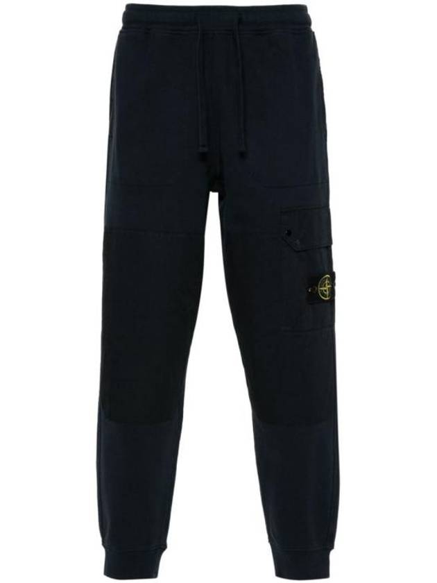 Compass Badge Panel Track Pants Blue - STONE ISLAND - BALAAN 1