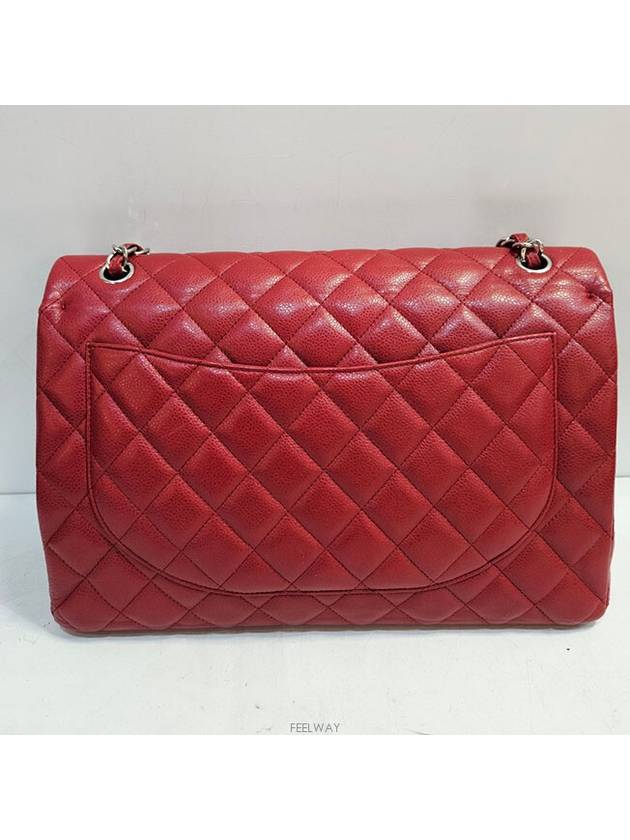 Red Maxi Caviar Shoulder Bag - CHANEL - BALAAN 6