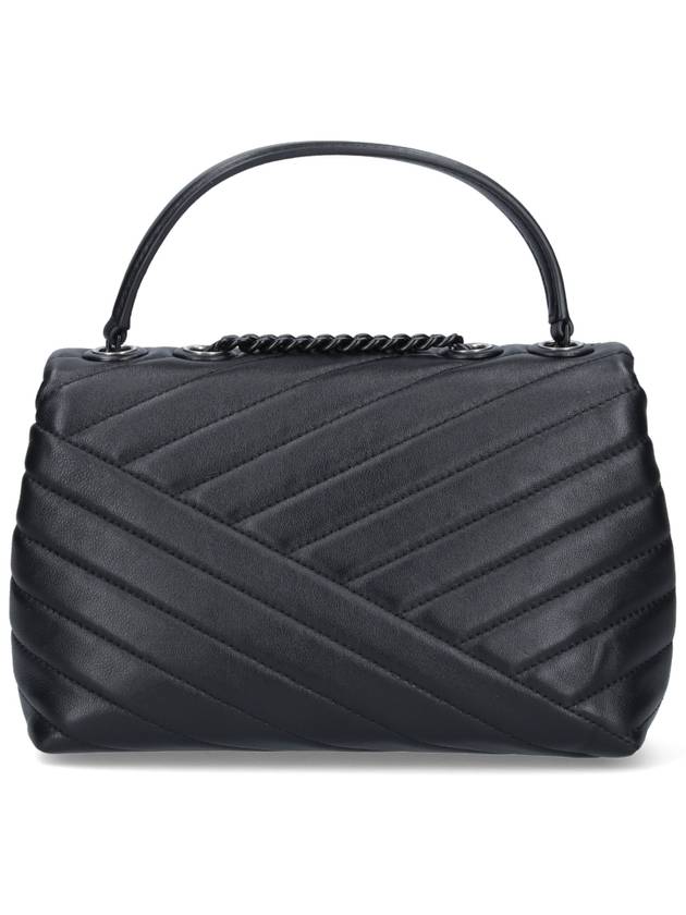 Kira chevron powder leather cross bag black - TORY BURCH - BALAAN 4