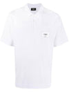 Men's Logo Patch Short Sleeve Polo Shirt White - FENDI - BALAAN 2