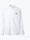 Contour Fox Head Casual Long Sleeve Shirt White - MAISON KITSUNE - BALAAN 2