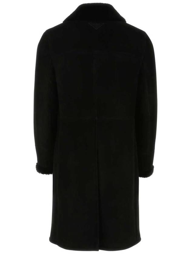 shearling single coat black - PRADA - BALAAN 3