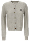 Bold Fox Head Patch Regular Cardigan Grey - MAISON KITSUNE - BALAAN 2