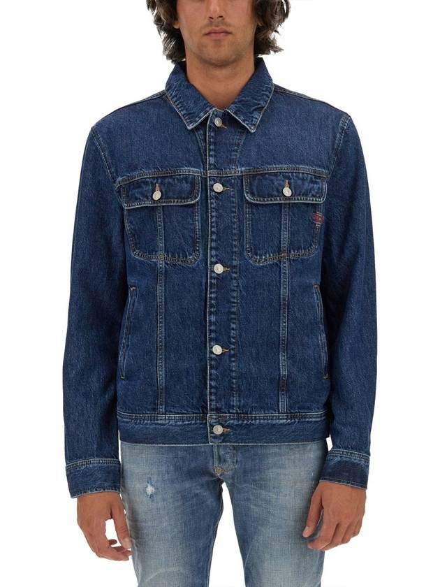 Men's D Barcy Denim Jacket Blue - DIESEL - BALAAN 2