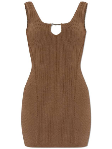 Jacquemus Dress With Logo, Women's, Brown - JACQUEMUS - BALAAN 1