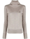 Bea ORB Embroidered Logo Turtleneck Grey - VIVIENNE WESTWOOD - BALAAN 2