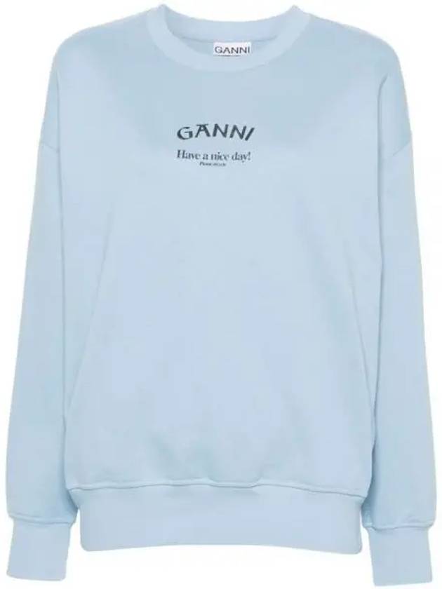 Logo Sweatshirt Blue - GANNI - BALAAN 2