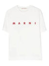 Logo Print Cotton Short Sleeve T-Shirt White - MARNI - BALAAN 2