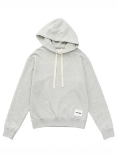 Logo Patch Cotton Hoodie Grey - JIL SANDER - BALAAN 2