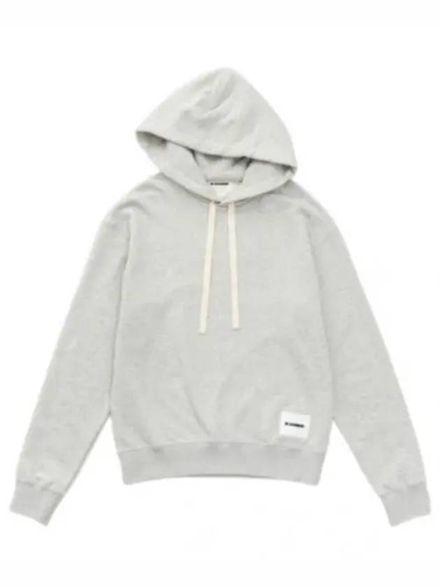 Logo Patch Cotton Hoodie Grey - JIL SANDER - BALAAN 2