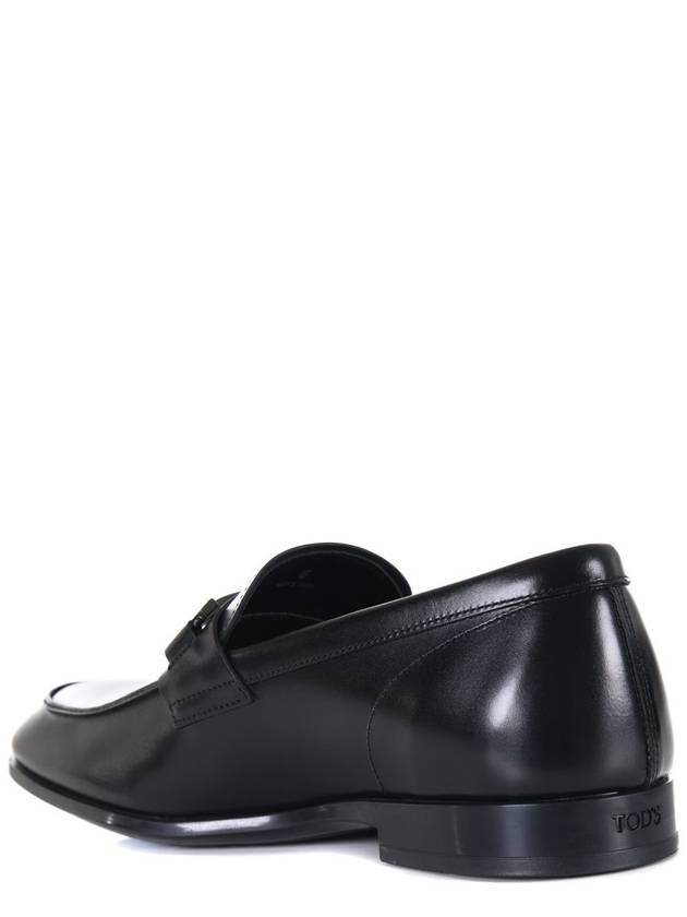 Double T Leather Loafers Black - TOD'S - BALAAN 9