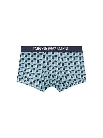 UNDERWEAR Men s Square Pattern Cotton Drawn Mint 270493 - EMPORIO ARMANI - BALAAN 1