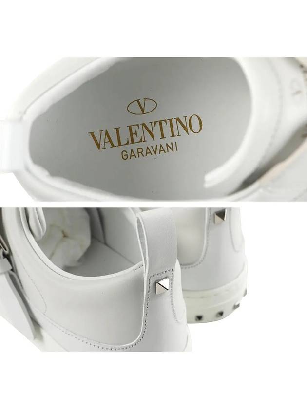 V Punk Belted Low Top Sneakers White - VALENTINO - BALAAN 8