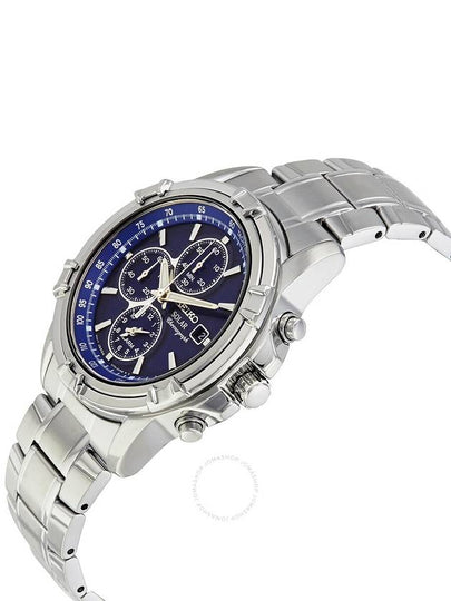 Seiko Solar Alarm Chronograph Blue Dial Men's Watch SSC141 - SEIKO - BALAAN 2