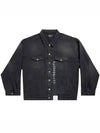 Applique Denim Jacket Black - BALENCIAGA - BALAAN 2