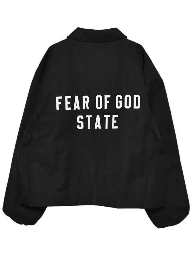 textured nylon back logo jacket 202BT246380F BLACK - FEAR OF GOD - BALAAN 3