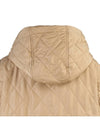 Diamond Quilted Hooded Single Coat Beige - BURBERRY - BALAAN 7