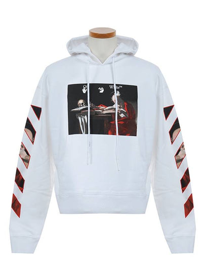 Men's Caravaggio Arrow Brushed Hoodie White - OFF WHITE - BALAAN 2