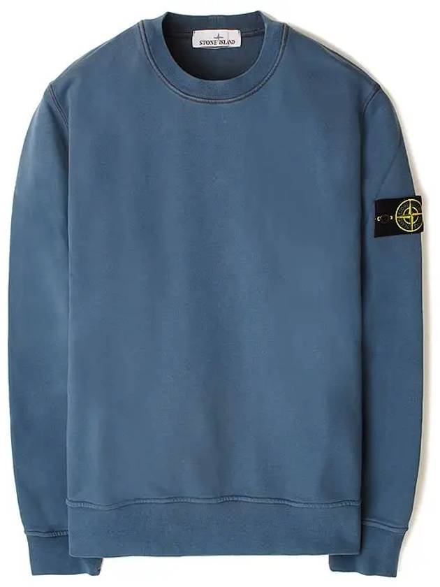 Wappen Patch Garment Dyed Sweatshirt Avio Blue - STONE ISLAND - BALAAN 2