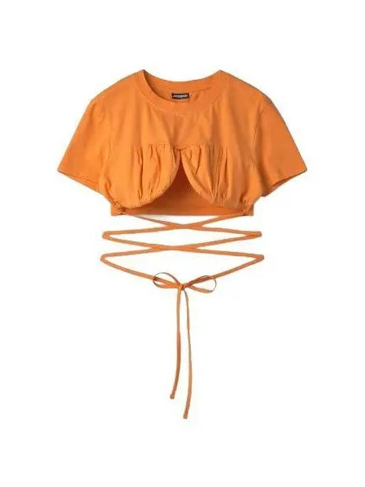 Jacquemus Le Vachy Short Sleeve T Shirt Orange Tee - JACQUEMUS - BALAAN 1