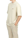 Men's Crewneck Cotton Short Sleeve T-Shirt Beige - HUGO BOSS - BALAAN 5