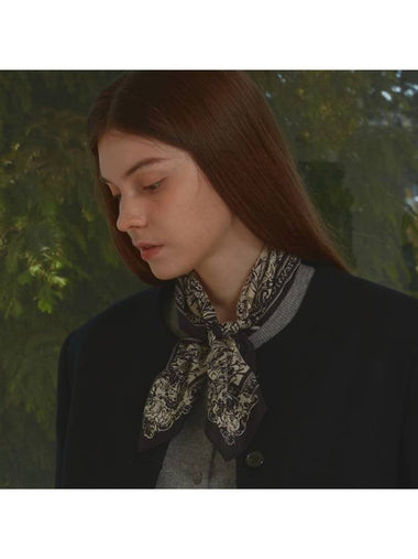 FLORIS SILK SCARF BLACK - WHITE PROJECT - BALAAN 1