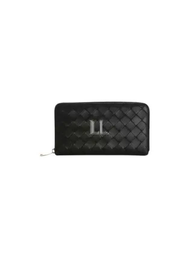 Intrecciato Zipper Around Closure Leather Long Wallet Black - BOTTEGA VENETA - BALAAN 2